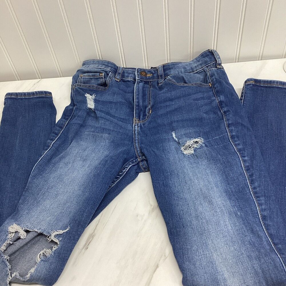 Hollister Jeans Juniors 3S Short High Rise Super Skinny Distressed Stretch Jeans